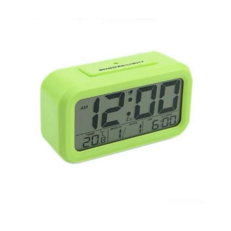 Digital Snooze LED Alarm Clock Green - Walmart.com - Walmart.com