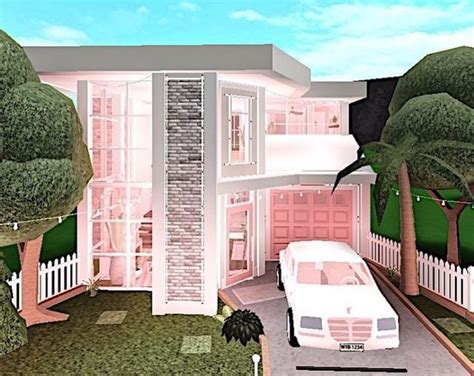 Pink blush house | Sims house design, Two story house design, Unique house design