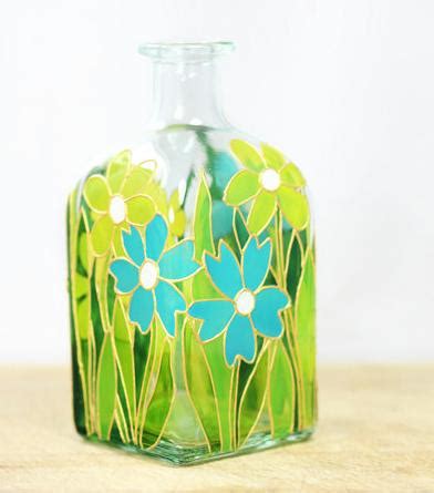 Glass Painting Patterns : Amazing Glass bottle painting