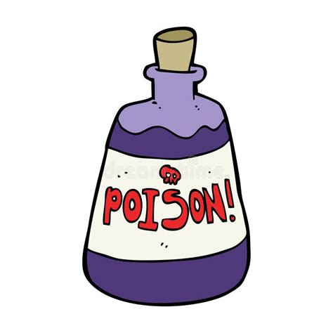 Cartoon bottle of poison stock vector. Illustration of potion - 37015516