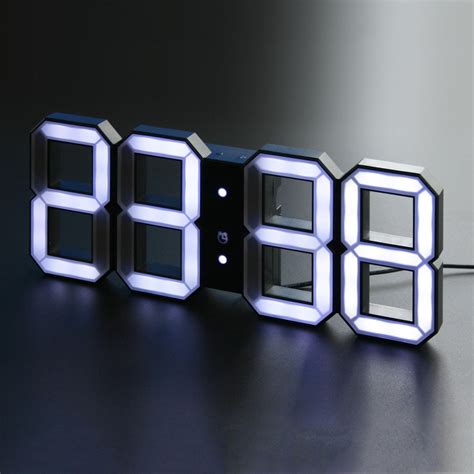 Digital LED Clock // White + White - Kibardindesign - Touch of Modern