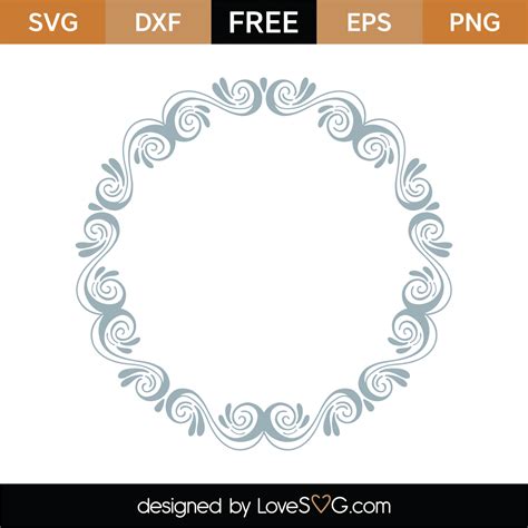 Free Monogram Frame SVG Cut File | Lovesvg.com