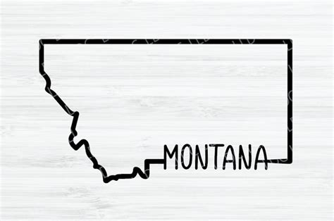 Montana Outline SVG. Montana Vector File. Montana Design. Montana ...