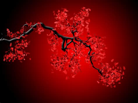 Red Japanese Cherry Blossom Wallpaper Full Modern Ideas - Red Cherry ...