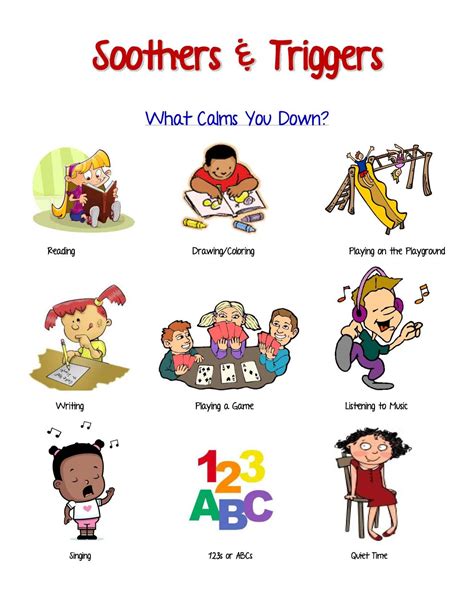 Identifying Triggers Worksheet For Children