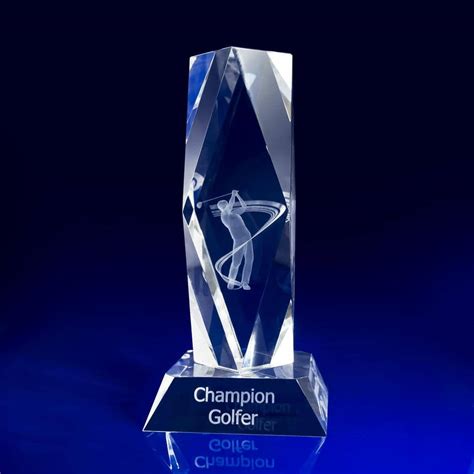 Golf Trophy & Award Ideas | Glass Golf Trophies | Laser Crystal