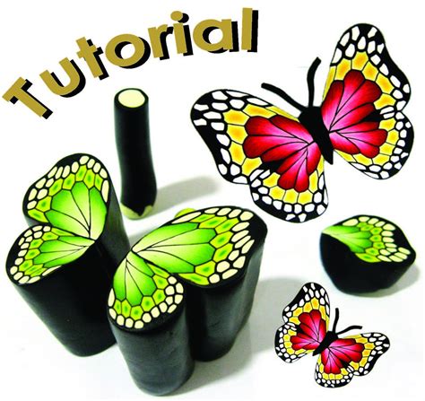 Tutorial BUTTERFLY cane polymer clay cane by marsdesign on Etsy