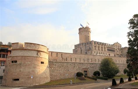 Medieval castle of Trento stock photo. Image of south - 162111244