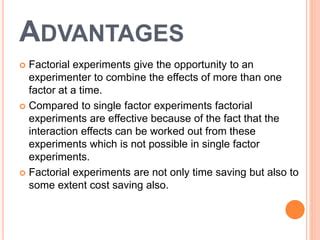 presentation of factorial experiment 3*2 | PPT