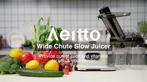 Aeitto Slow Juicer,Wide 3 Inch Chute Masticating Juicer,Juicer ...