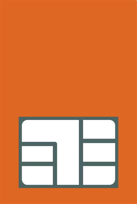 Orange sim card in flat style. 25077627 Vector Art at Vecteezy