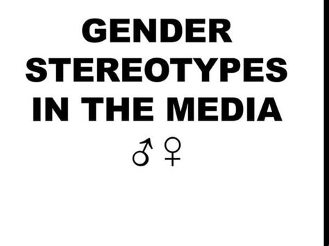 Gender stereotypes