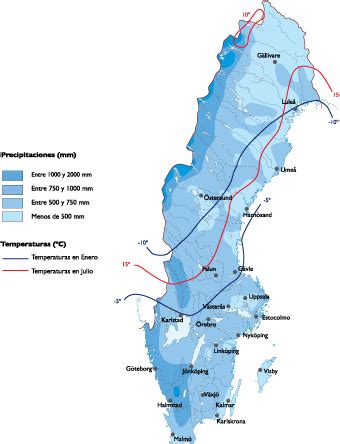 Sweden Climate map | Vector World Maps