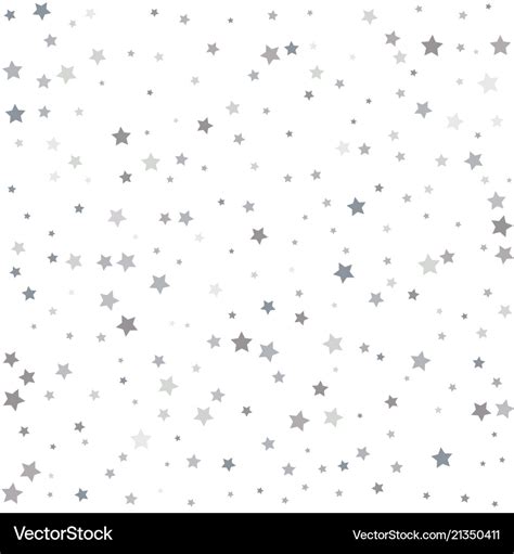 Silver stars background sparkling christmas Vector Image