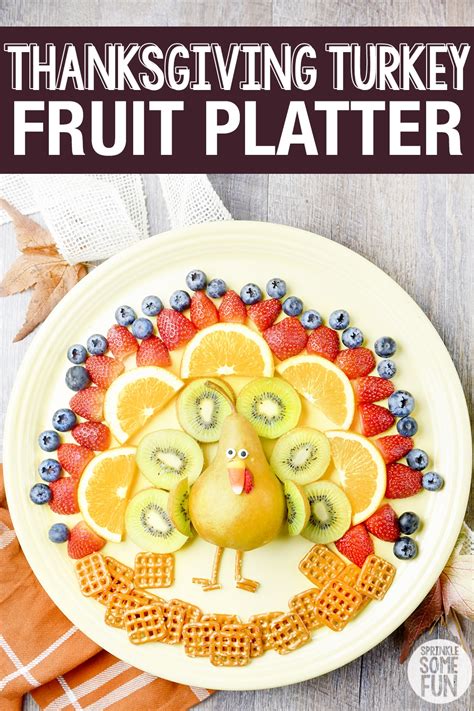 Turkey Fruit Platter ⋆ Easy Thanksgiving Fruit Tray ⋆ Sprinkle Some Fun