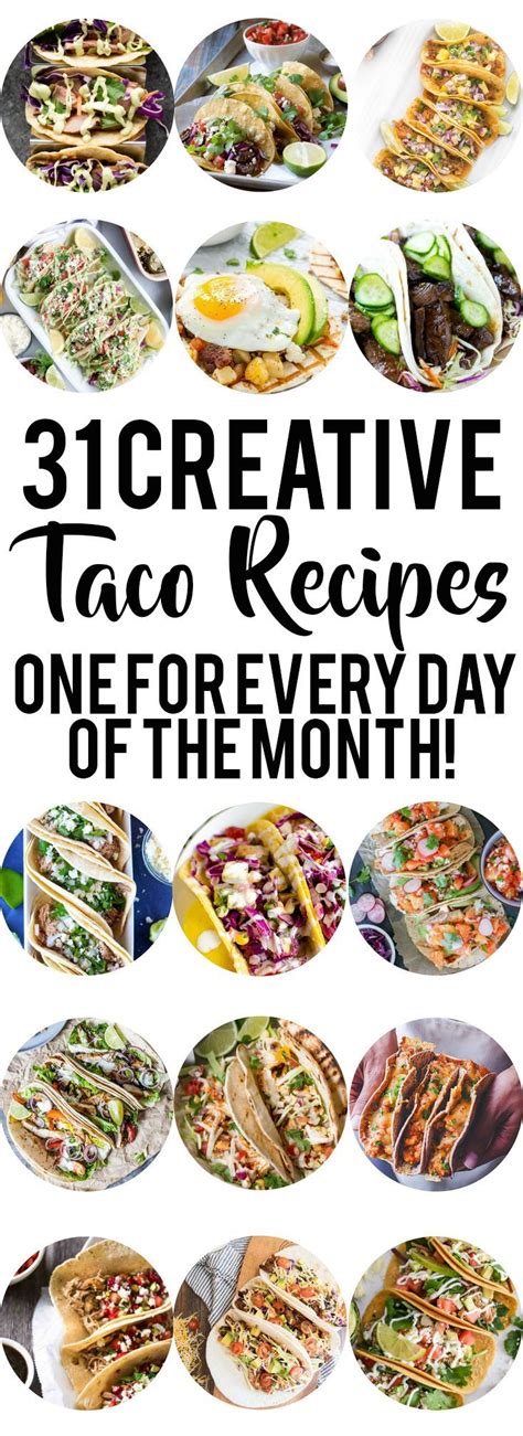 31 Creative Taco Recipes | Steak tacos, Veggie tacos, Recipes