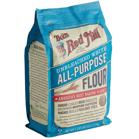 Bob's Red Mill 5 lb. Unbleached All-Purpose Flour - 8/Case