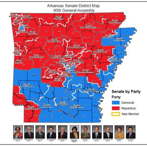 Senate District Maps (90th General Assembly: 2015) | Arkansas GIS Office