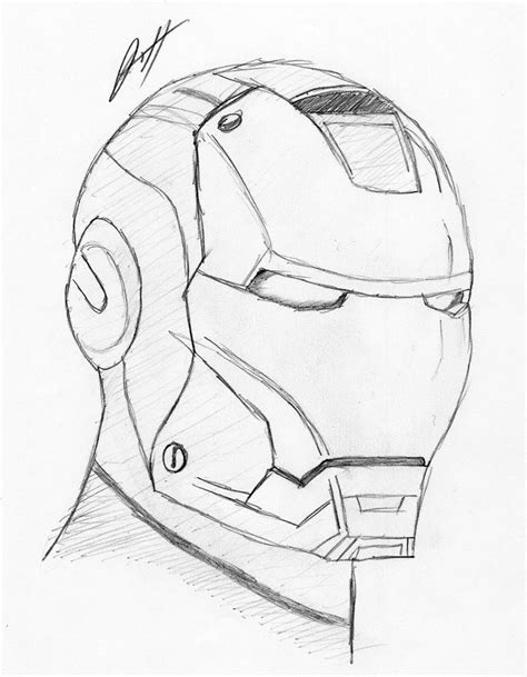 Easy Helmet Iron Man Face Drawing - Smithcoreview