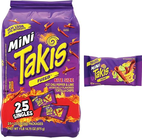 Takis Mini Hot Chili Pepper And Lime Tortilla Chips 35g Box, 51% OFF