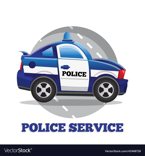 Police car Royalty Free Vector Image - VectorStock