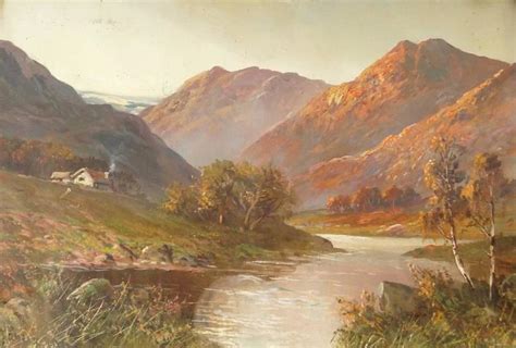 Francis E. Jamieson - Scottish Highland River Landscape Sunset Oil ...