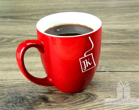 Custom Engraved Coffee Mug - Red with White Engraving - Tempe Trophy