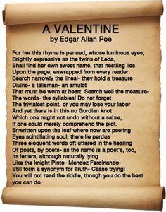 This love poem is called "A Valentine" by Edgar Allan Poe. It was published in 1850. | Edgar ...