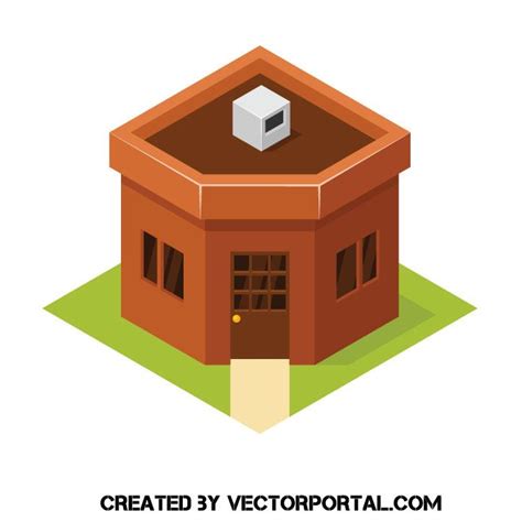 Brick house vector clip art | House vector, Clip art, Brick house