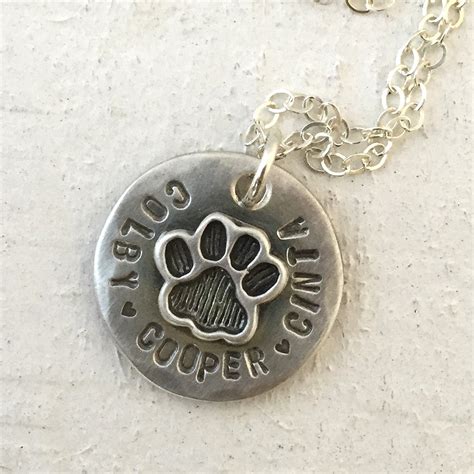 Pet memorial Jewelry dog paw cat paw necklace jewelry – Praxis Jewelry