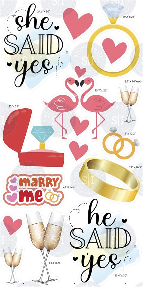 Engagement Graphics Set - 15 Pieces - Signs by SI