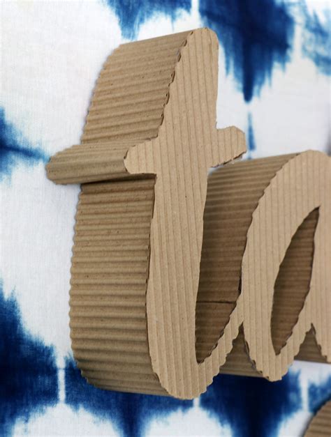 DIY Cardboard Typography Wall Art - Karen Kavett