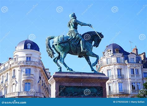 Statue of Joan of Arc, Orleans Stock Photo - Image of carving, central ...