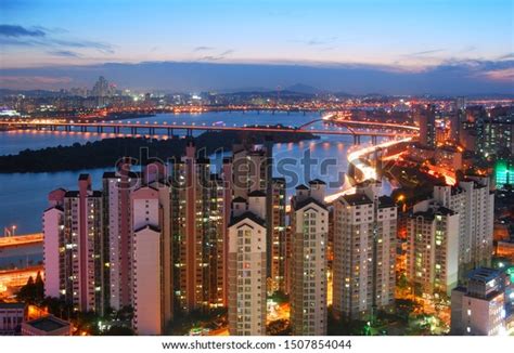 Night View Apartments Along Han River Stock Photo 1507854044 | Shutterstock