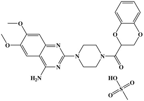 Molecular Structure of Doxazosin Mesylate | Download Scientific Diagram