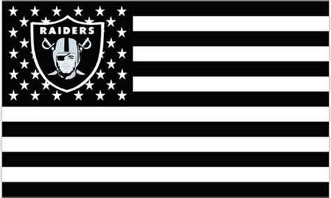 Oakland Raiders Flag-3x5 NFL Banner-100% polyester-black - flagsshop