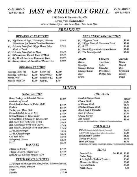 Online Menu of Friendly's Kent Island Restaurant, Stevensville, Maryland, 21666 - Zmenu