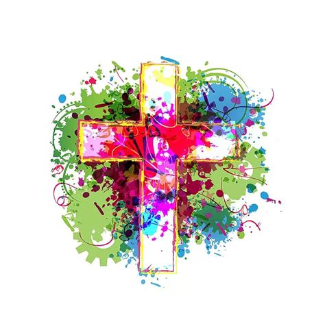 Colorful Cross Wallpaper Wall Mural by Magic Murals