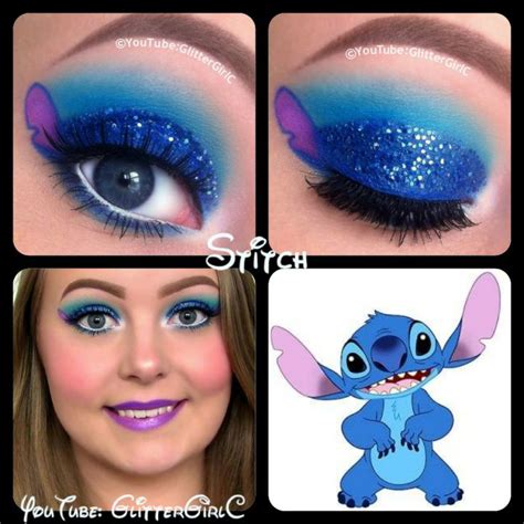 Stitch Makeup | GlitterGirlC | Disney eye makeup, Disney inspired makeup, Stitches makeup