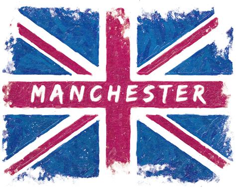 Manchester Distressed Union Jack Flag Digital Art by Mark E Tisdale