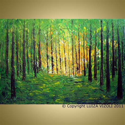 Abstract Forest paintings | Forest painting, Birches painting, Oil ...