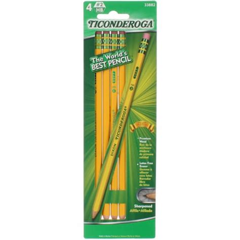 Dixon - Ticonderoga Pencil - Ticonderoga Pencils, 4/Pkg. - Carded, 1 ...