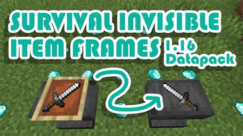 Easy Invisible Item Frames For Survival Minecraft Data Pack