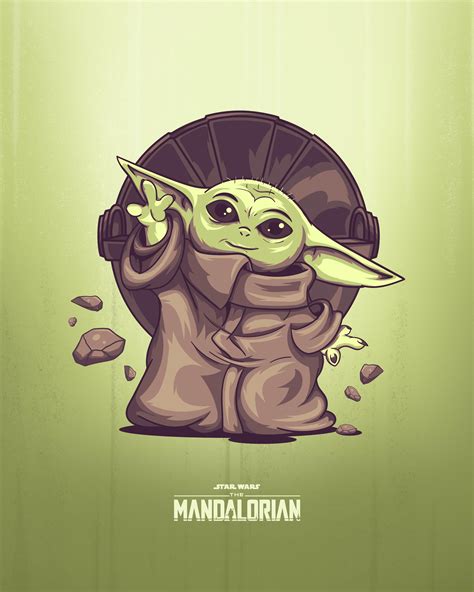 Grogu aka Baby Yoda - Vector Illustration | /r/BabyYoda | Baby Yoda / Grogu | Jordan logo ...