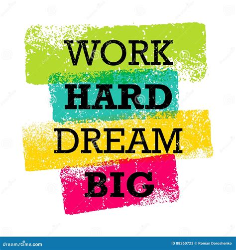 Work Hard Dream Big Never Give Up Letering Motivational Tshirt Design ...