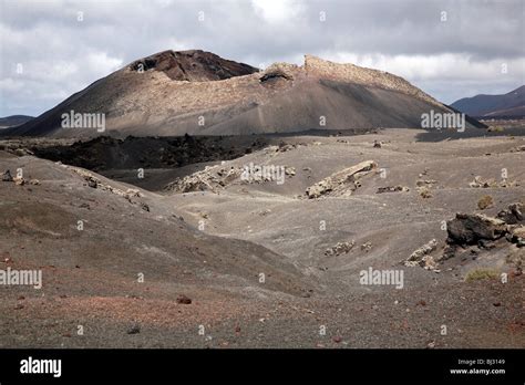 Volcano in the Timanfaya National Park / Parque Nacional de Timanfaya ...