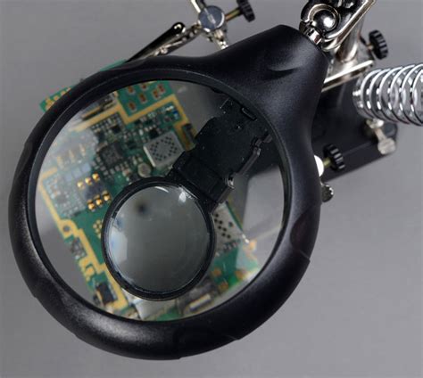 10X Desktop Optical Magnifier Adjustable Magnifying Glass with LED ...