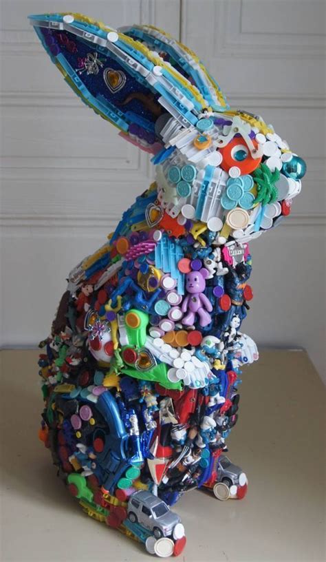 37 Best Inspiring DIY Recycle Plastics Craft Ideas - Elevatedroom | Rabbit sculpture, Recycle ...