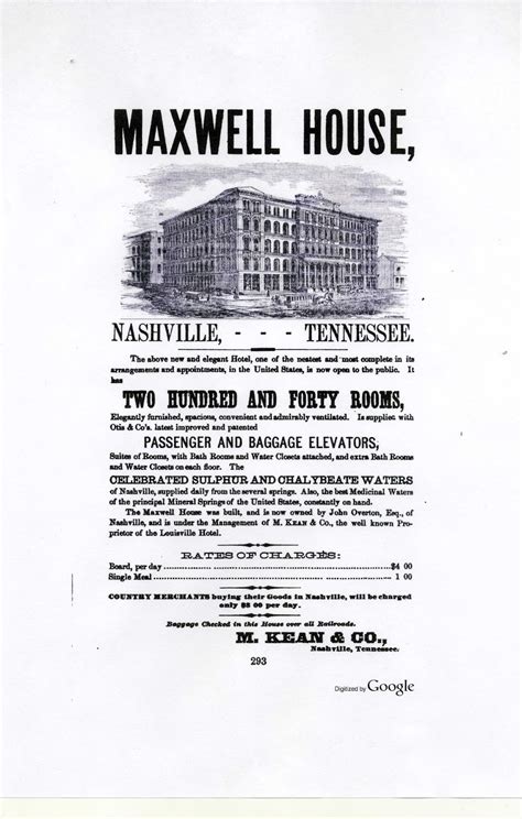 Nashville History: Nashville Hotels 1870