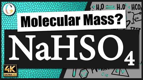 How to find the molecular mass of NaHSO4 (Sodium Hydrogen Sulfate) - YouTube